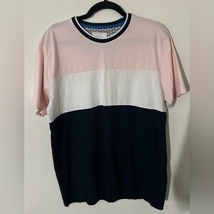 Cactus Man Ricky Singh Colorblock Short Sleeve Tee - Pink, White, and Black